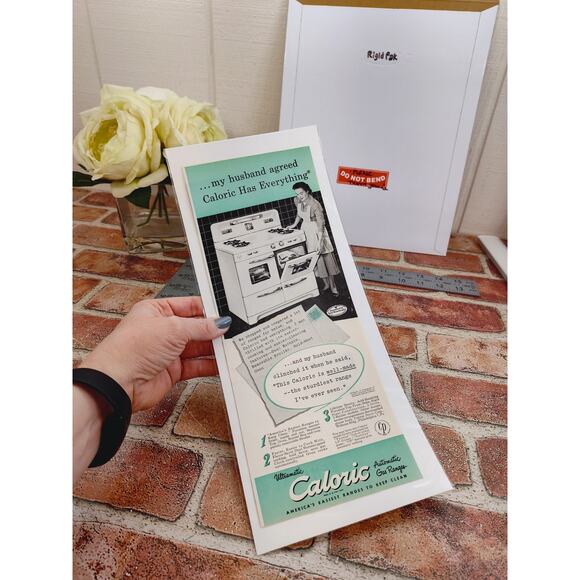 1950 Caloric Gas Range Happy Housewife Showing Off Kitchen Stove Vtg Print Ad - Picture 3 of 6